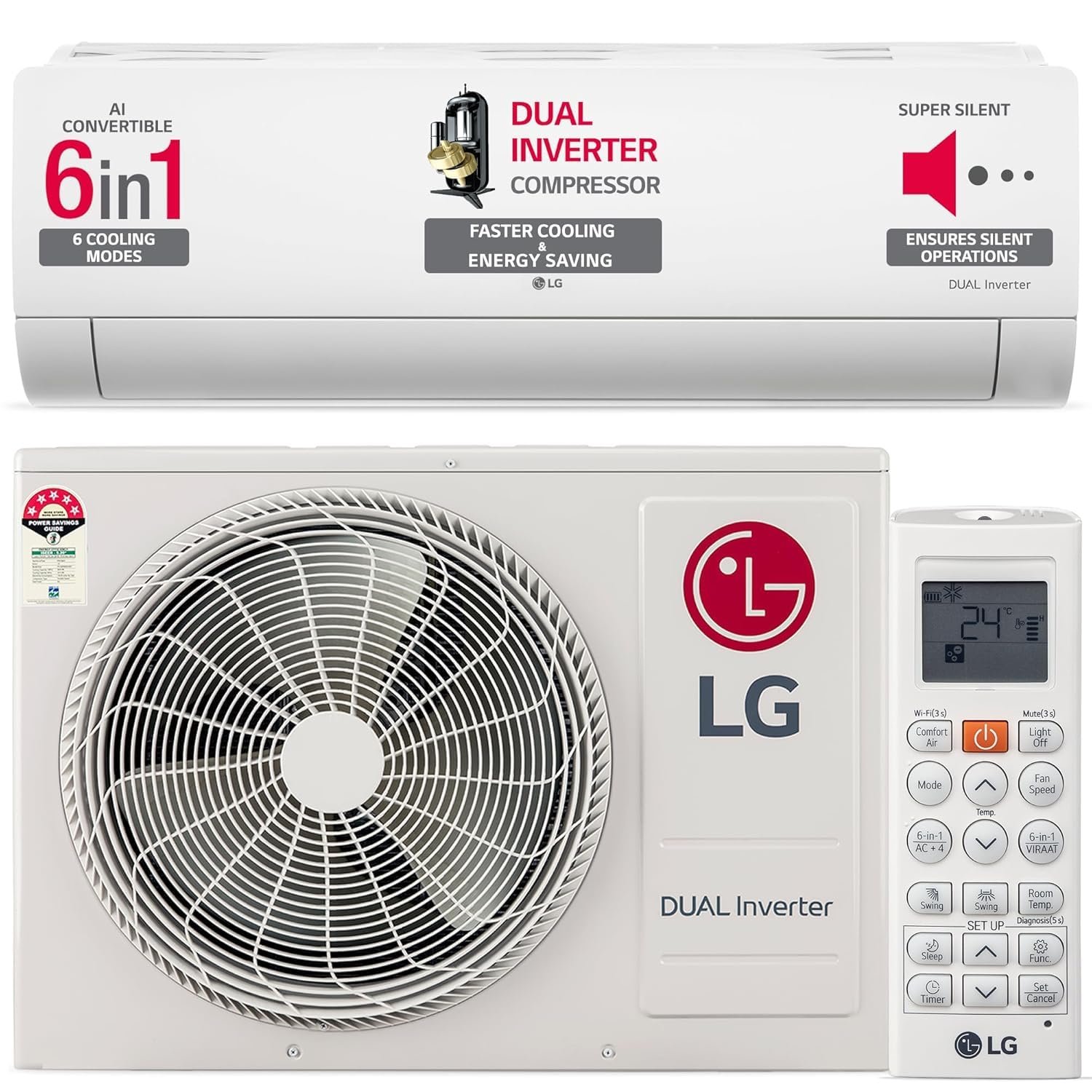 LG 1.5 Ton 5 Star AI Dual Inverter AC